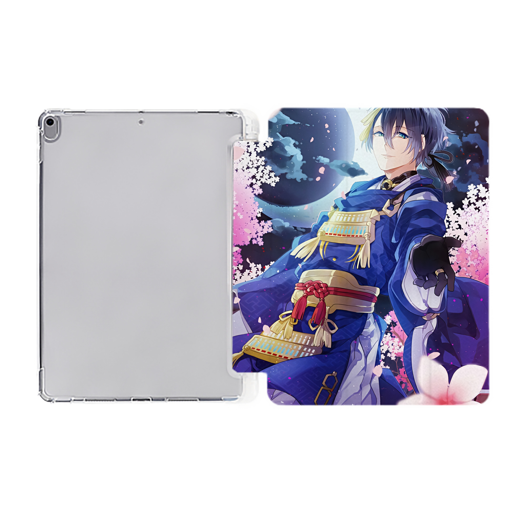 （画像用） 刀剣乱舞 Touken Ranbu IPad ケース ペン収納付き 三つ折りスタンド PUレザー×シリコン 対応機種9.5/10.5/10.9インチ